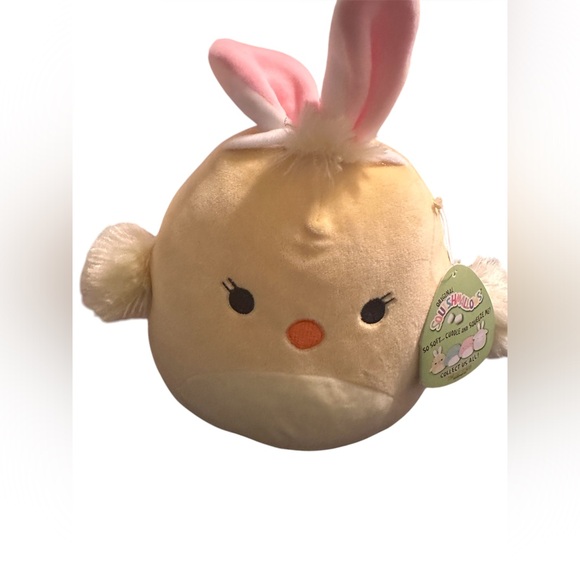 NWT Squishmallow 8" Aimee Chick with Bunny Ears Plush - Picture 3 of 7